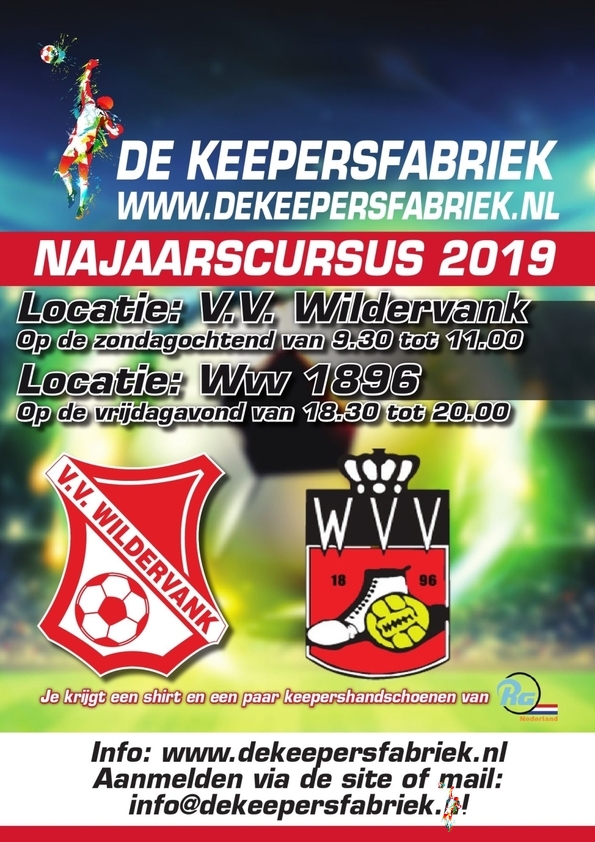 Najaarscursus gaat weer van start op de vrijdagavond op het sportpark van WVV in Winschoten en op de zondagochtend op het spornk!tpark van de VV Wildervank !