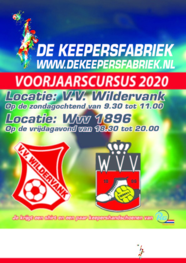 Voorjaarscursus 2020  gaat weer van start op de vrijdagavond op het sportpark van WVV in Winschoten en op de zondagochtend op het sportpark van de VV Wildervank !
